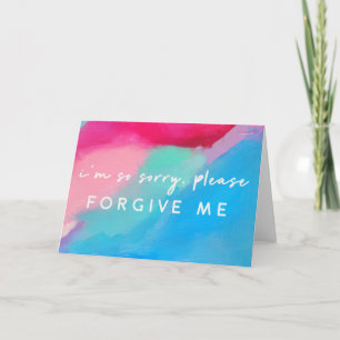 Carte Pastel Abstrait Je suis désolé, pardonne-moi, s'