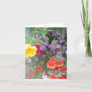 Carte Pastel aux fleurs