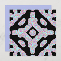 Pastel Colored Squiggly Discs Symmetrical Pattern