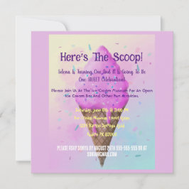 Carte Pastel Crème glacée Cone goutte