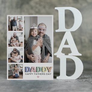 Carte Pastel Daddy 5 Fête des pères photo
