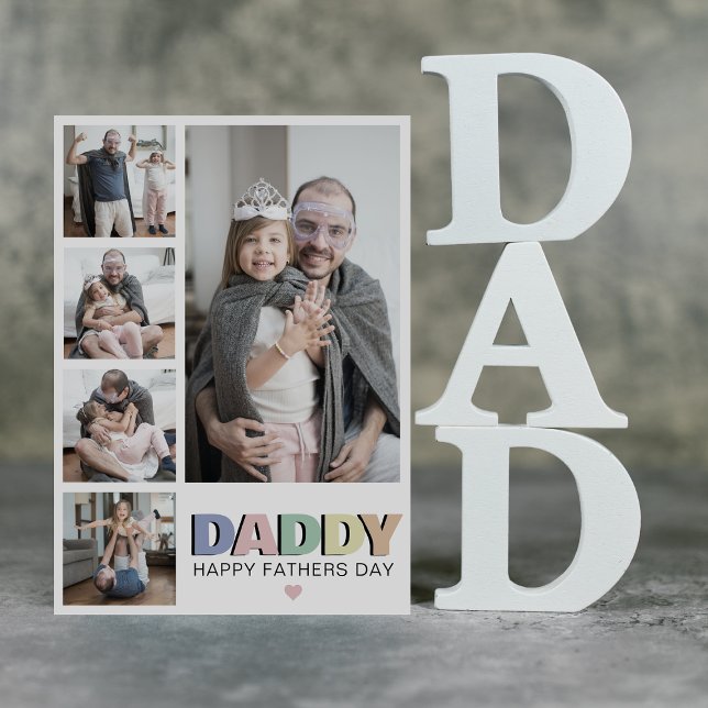 Carte Pastel Daddy 5 Fête des pères photo (Créateur téléchargé)