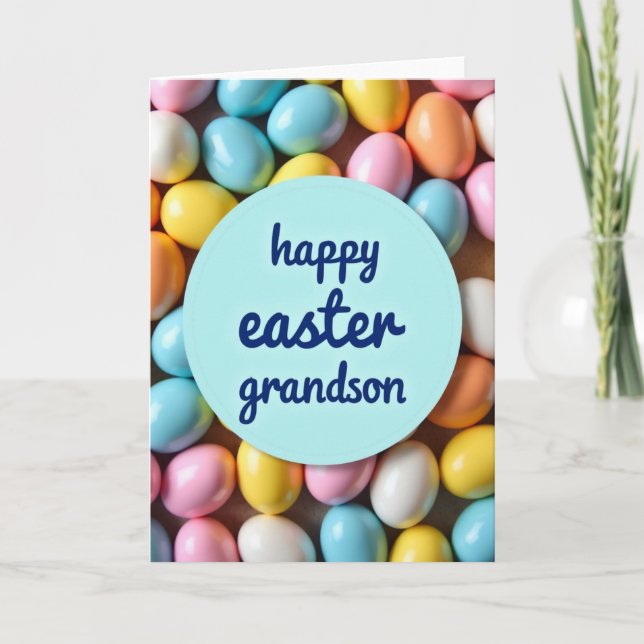 Carte Pastel Easter Eggs Pattern Card (Devant)