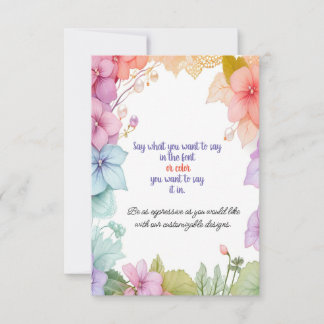 Carte Pastel Floral Card
