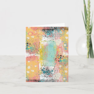 Carte Pastel Grunge Anniversaire Abstrait