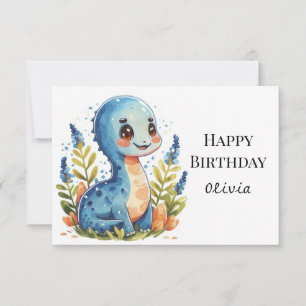 Carte Pastel Happy Dino Anniversaire