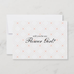 Carte Pastel Peach et Cream Will you be My Flower Girl