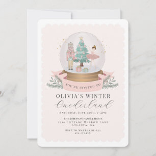 Carte Pastel Pink Nutcracker premier anniversaire invita