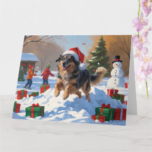 Carte Pasteur anatolien Noël Festif Neige