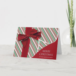 Carte Pasteur de Noël et cadeau de famille Grosse corse