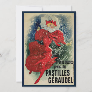 Carte Pastilles Geraudel Art Nouveau vintage