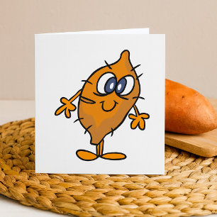 Carte Patate Douce Personnage Yam Kawaii Heureux