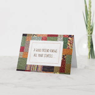 Carte Patchwork Quilt Anniversaire Pour Ami