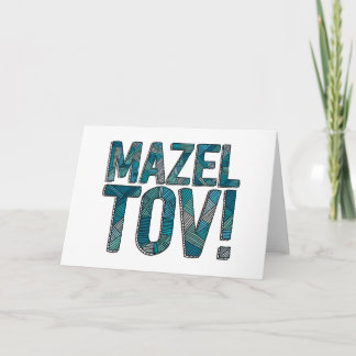 Carte Patchwork Teal de Mazel Tov