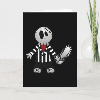 CARTE PATCHY CHAINSAW HALLOWEEN SKELETON
