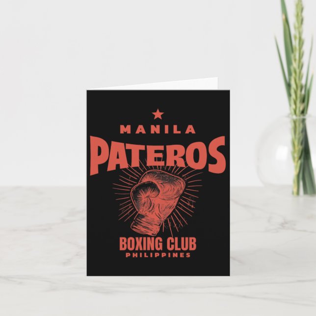 Carte Pateros Manila Boxing Club Philippines - Boxe (Devant)