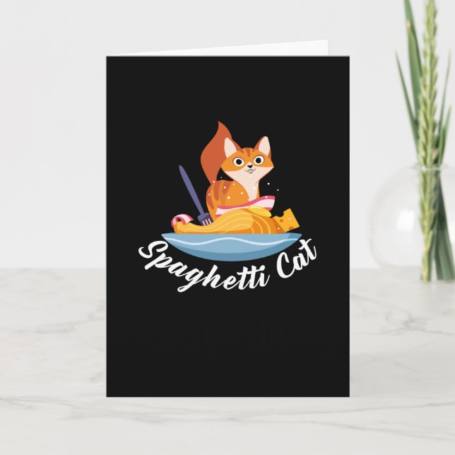 Carte Pâtes de chat de spaghetti Italie (Devant)