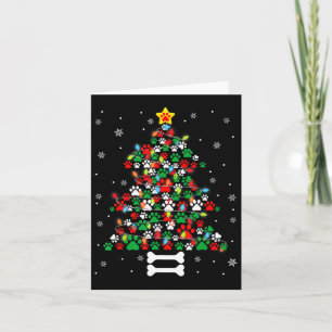 Carte Pâtes de chien de Noël Pâtes de chien de Noël Arbr
