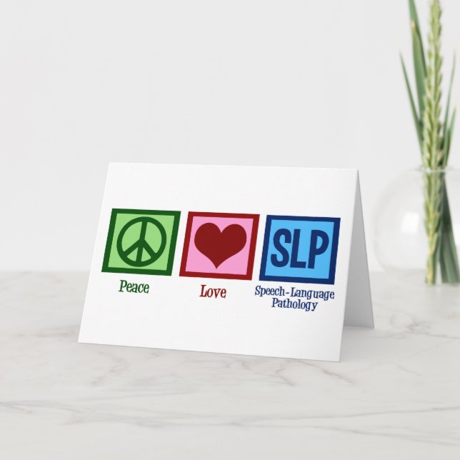 Carte Pathologie du langage vocal Paix Amour SLP (Devant)