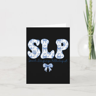 Carte Pathologie du langage vocal Retro Slp Coquette Ble