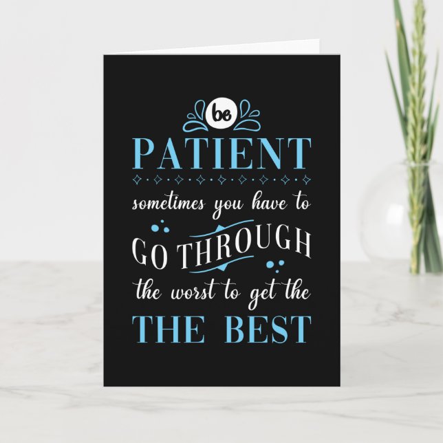 Carte Patience Qui Dit Être Patient (Devant)
