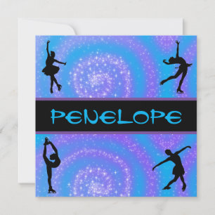 Carte Patinage artistique pour filles Personnalisé