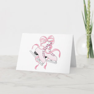 Carte Patinage rose