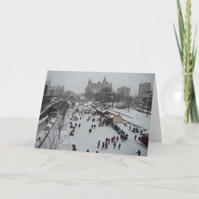 Carte Patinage sur le canal de Rideau (Devant)
