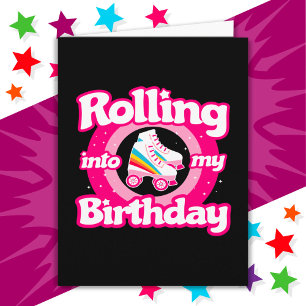 Carte Patinoire à rouleaux Patinage Anniversaire Fête En