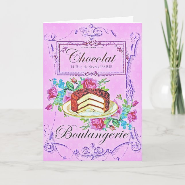 Carte pâtisserie victorienne au chocolat (Devant)