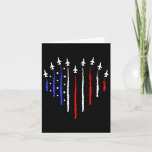 Carte Patriot Juillet 4 Jets d'avion de chasse Drapeau U