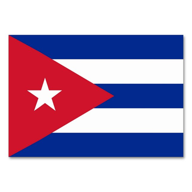 Carte patriotique avec Drapeau de Cuba (Dos)