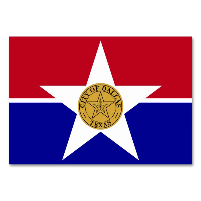 Carte patriotique avec Drapeau de Dallas (Devant)