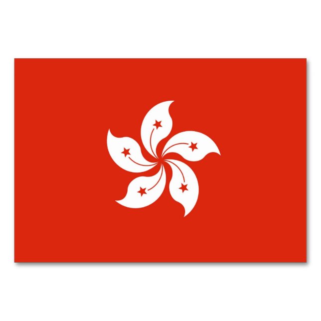 Carte patriotique avec Drapeau de Hong Kong (Devant)