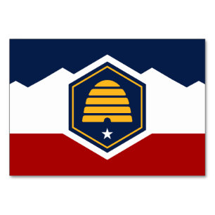 Carte Patriotique avec Drapeau de l'Utah, USA
