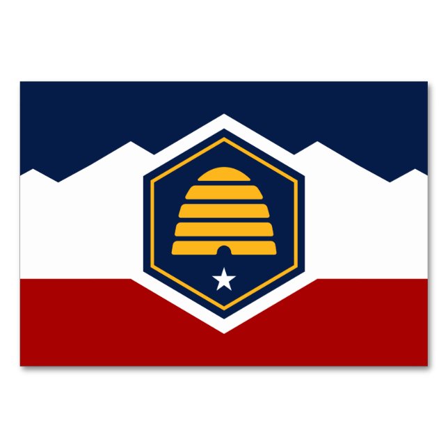 Carte Patriotique avec Drapeau de l'Utah, USA (Devant)