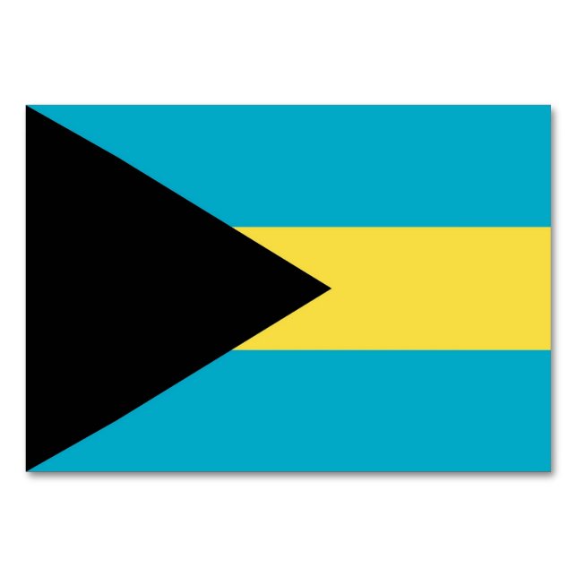 Carte patriotique avec Drapeau des Bahamas (Dos)