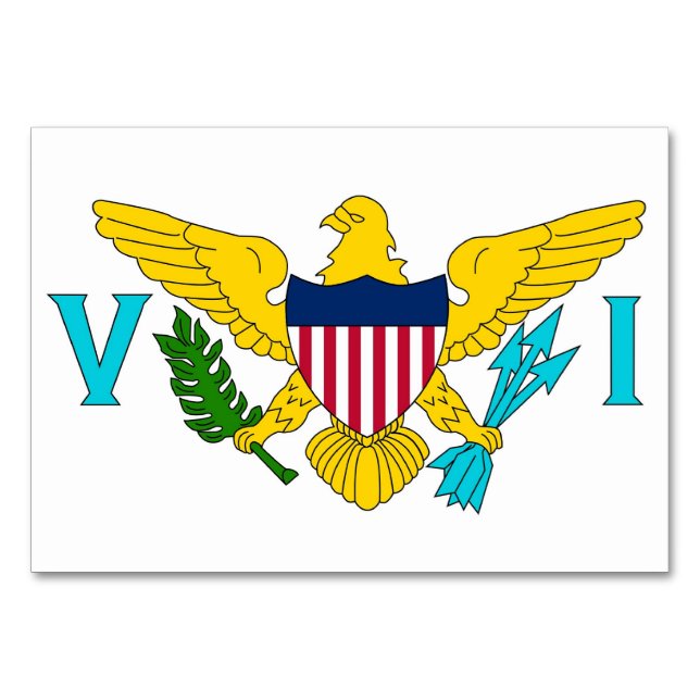 Carte patriotique avec Drapeau des Îles Vierges (Dos)