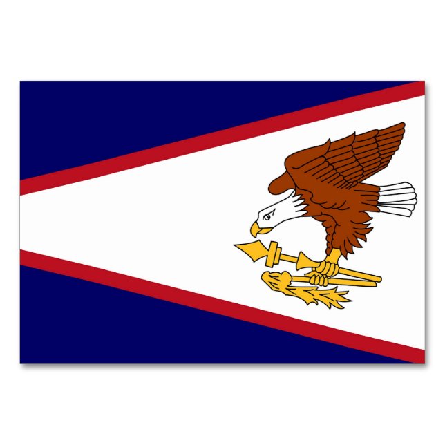 Carte patriotique avec Drapeau des Samoa américain (Devant)