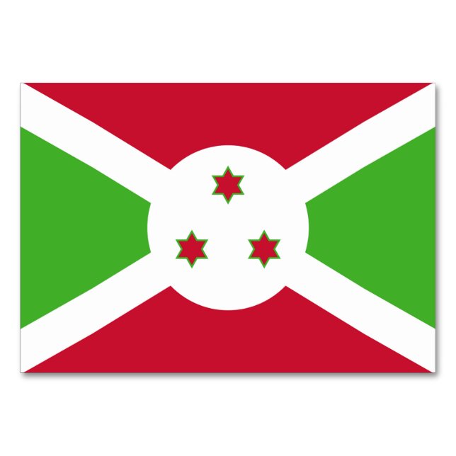 Carte patriotique avec Drapeau du Burundi (Dos)