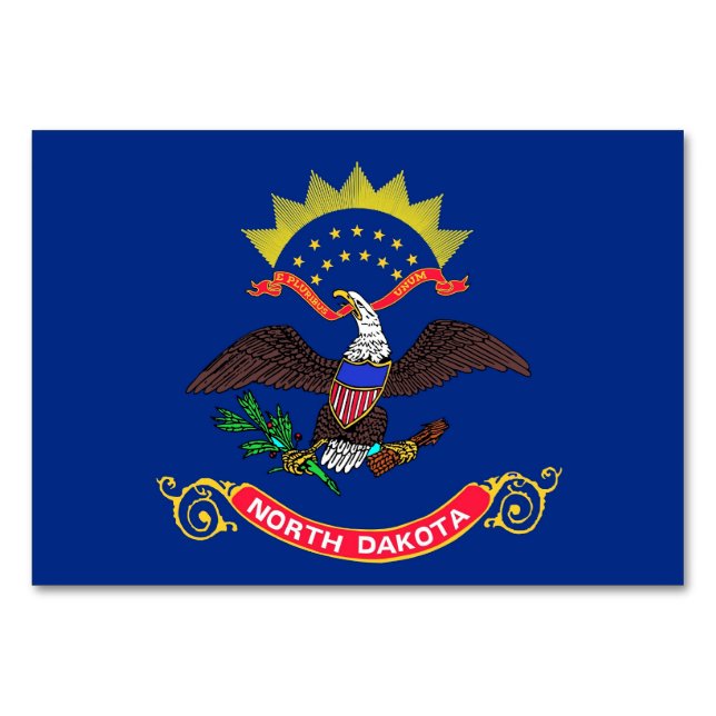 Carte patriotique avec Drapeau du Dakota du Nord (Dos)