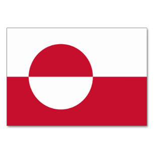 Carte patriotique avec Drapeau du Groenland
