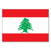Carte patriotique avec Drapeau du Liban