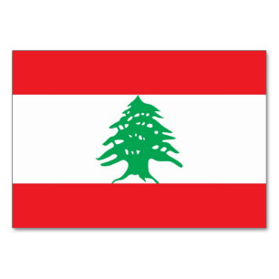Carte patriotique avec Drapeau du Liban
