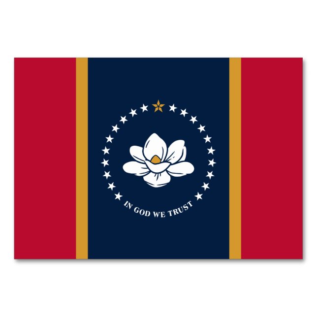 Carte patriotique avec Drapeau du Mississippi (Devant)