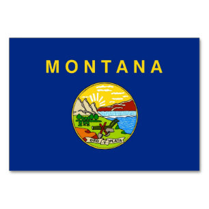 Carte patriotique avec Drapeau du Montana