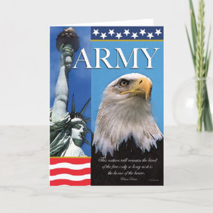 Carte patriotique de soutien de troupe d'armée