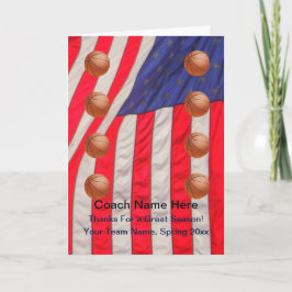 Carte patriotique pour entraîneur de basket-ball, 