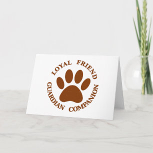 Carte Patte de Chien Ami Fidèle