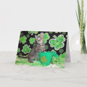 Carte Patton the St. Patrick's Day Cat Greeting Card